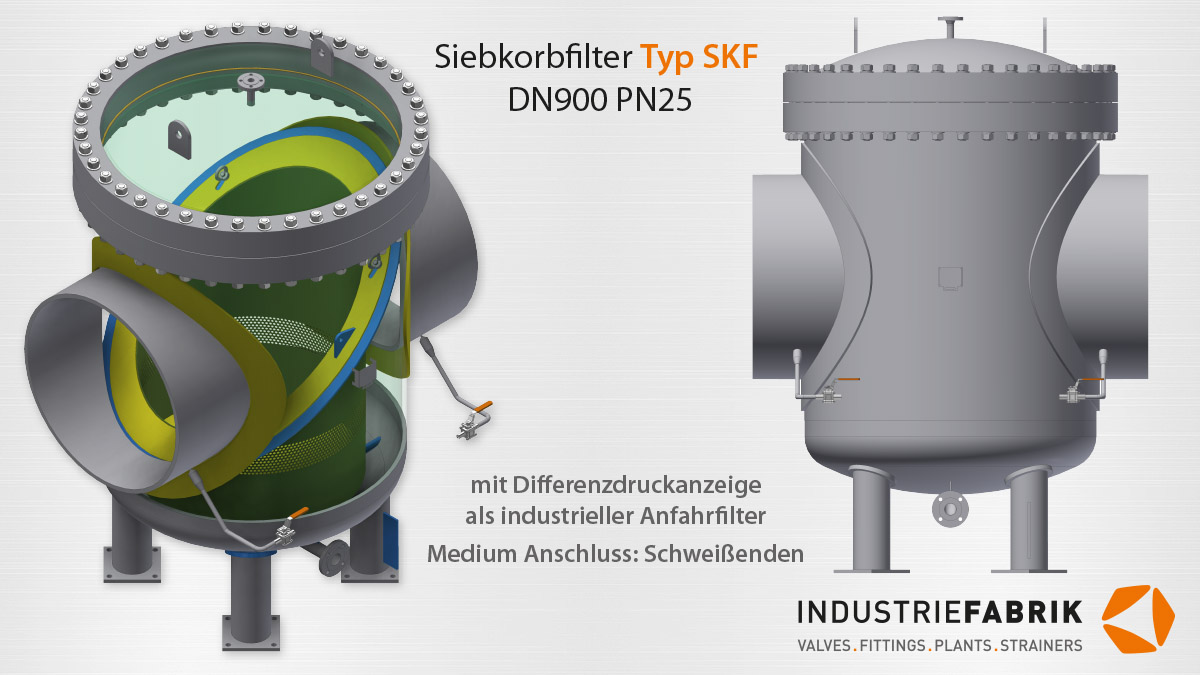 Anfahrfilter / Industriefilter DN900 - Siebkorbfilter SKF - Filterhersteller Deutschland